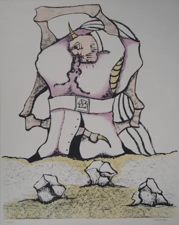 Lithograph Camacho  - Colosse de Pierre