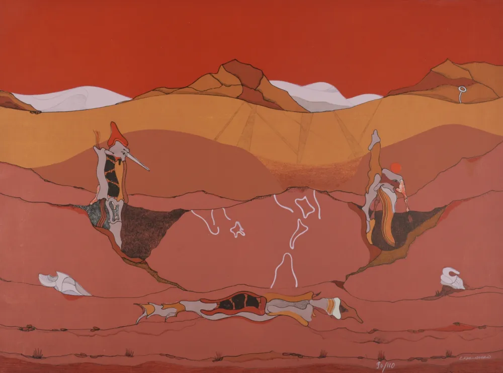 Lithograph Camacho  - Nazca, 1986 - Hand-signed