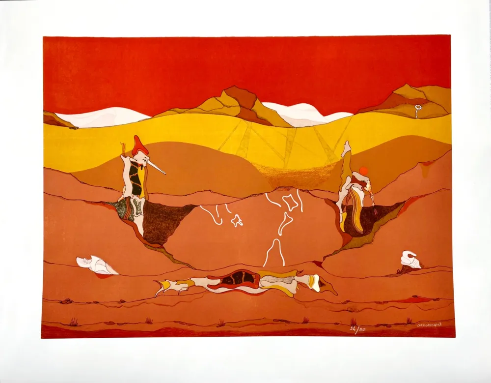 Lithograph Camacho  - Paysage