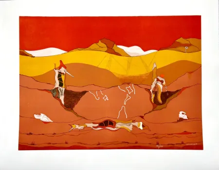 Lithograph Camacho  - Paysage