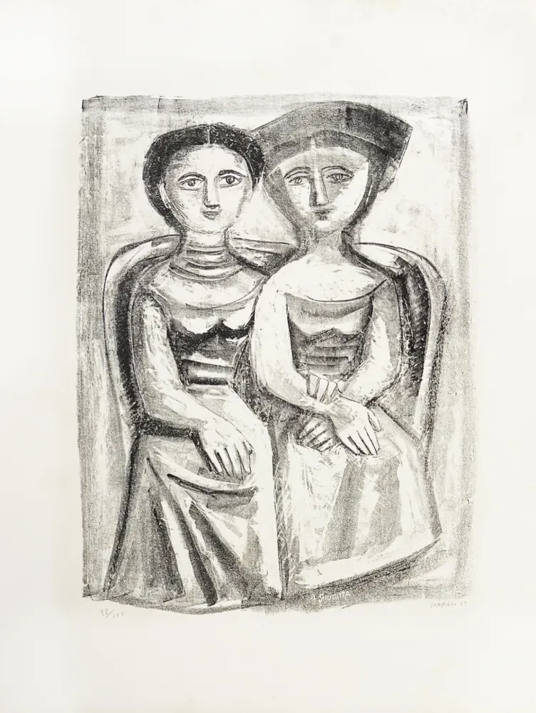 Lithograph Campigli - A Giuditta