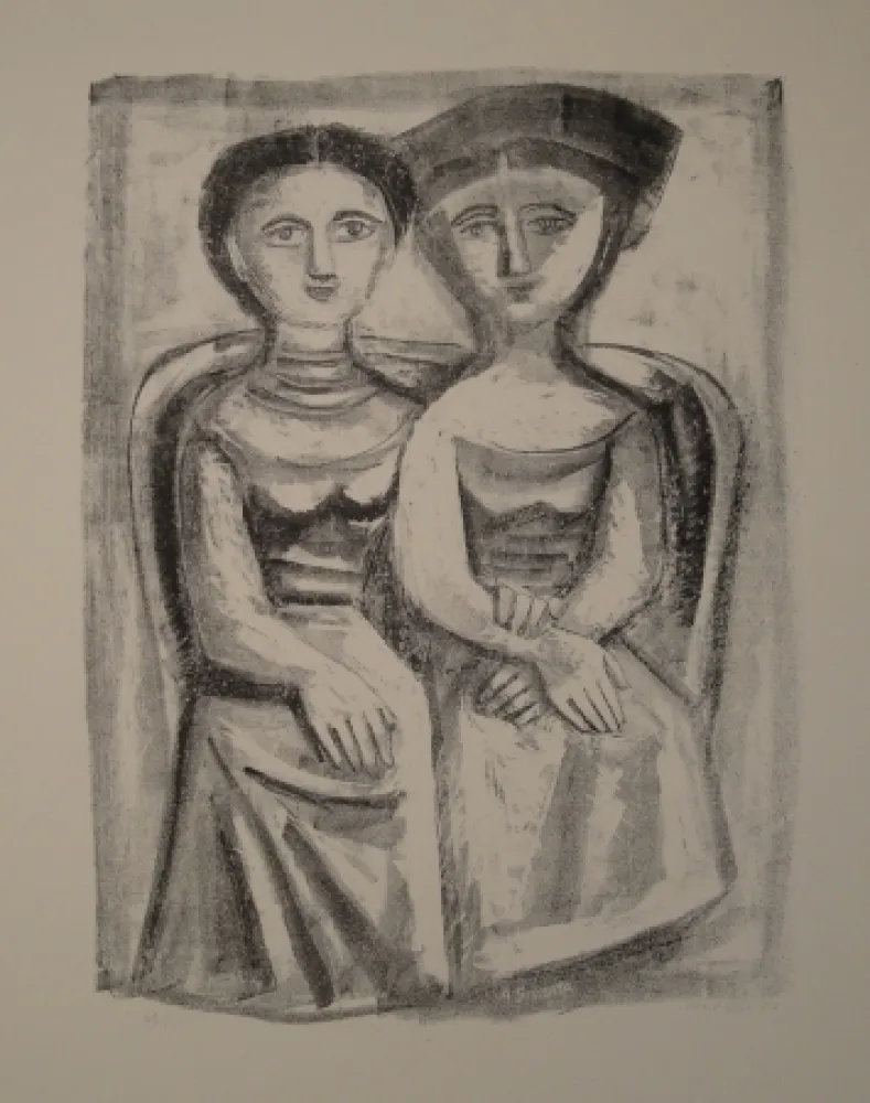 Lithograph Campigli - A Giuditta