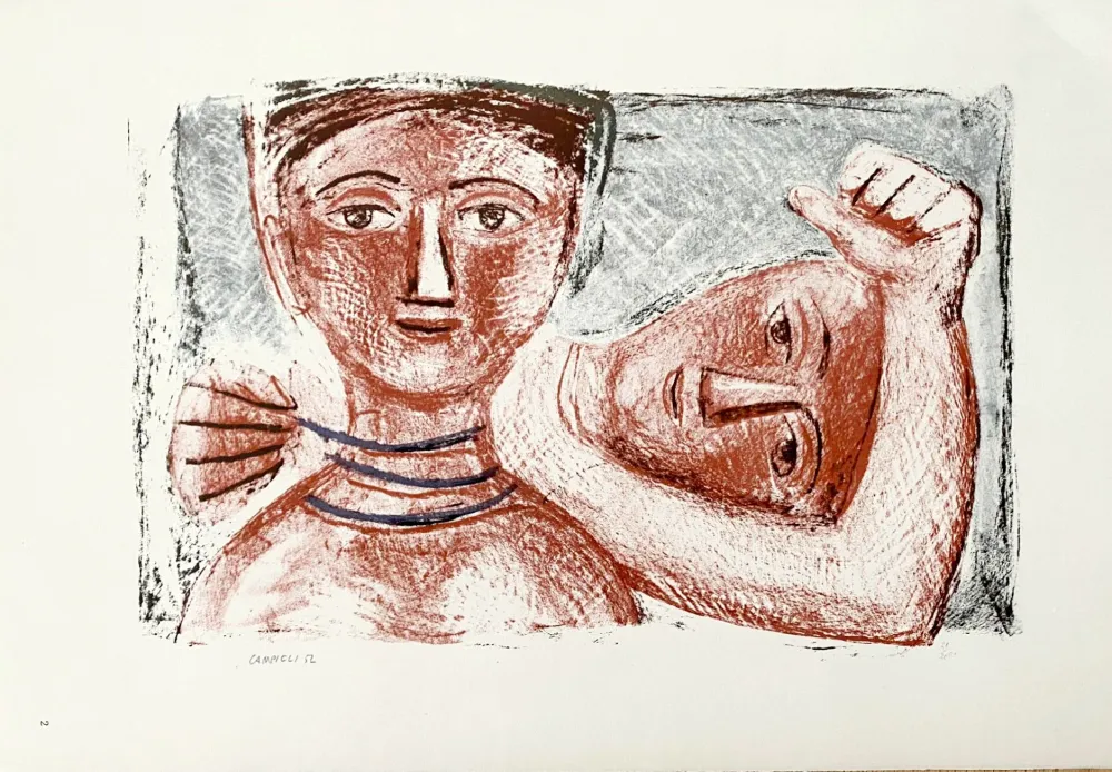 Lithograph Campigli (After) - Amiche