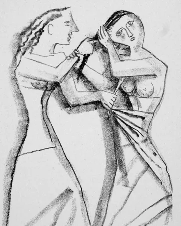 Lithograph Campigli - Arianna II