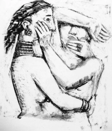 Lithograph Campigli - Fedra III