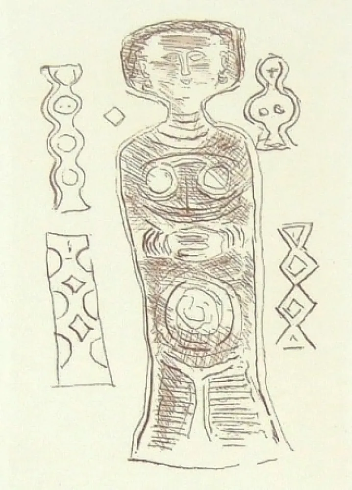 Etching Campigli - Idolo