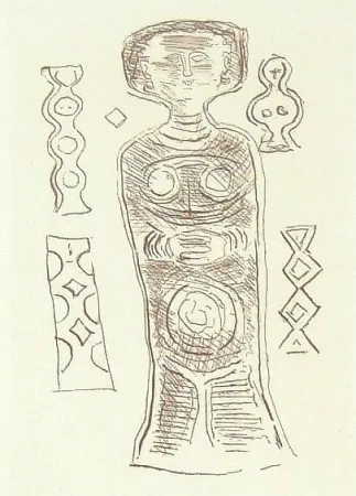 Etching Campigli - Idolo