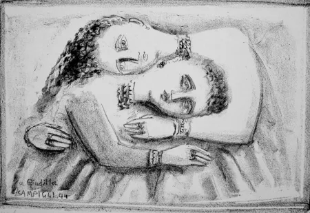 Lithograph Campigli - Il distacco