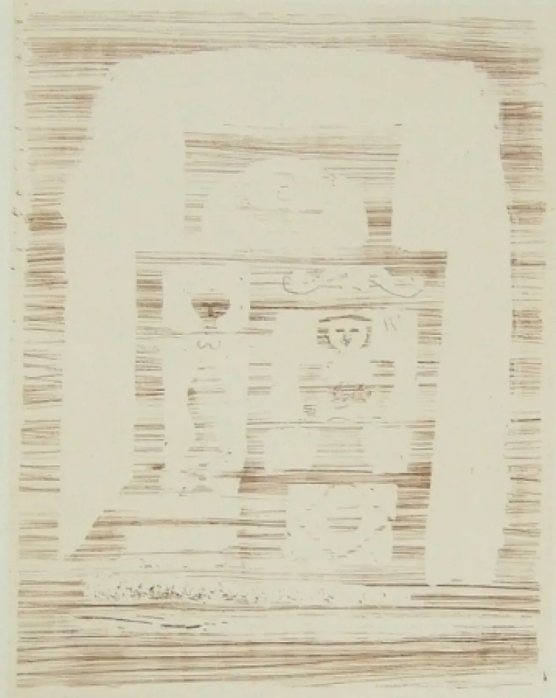 Etching Campigli - La casa