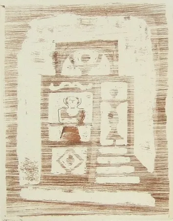 Etching Campigli - La casa degli idoli