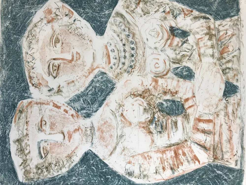 Lithograph Campigli - LE AMICHE - Les Amies