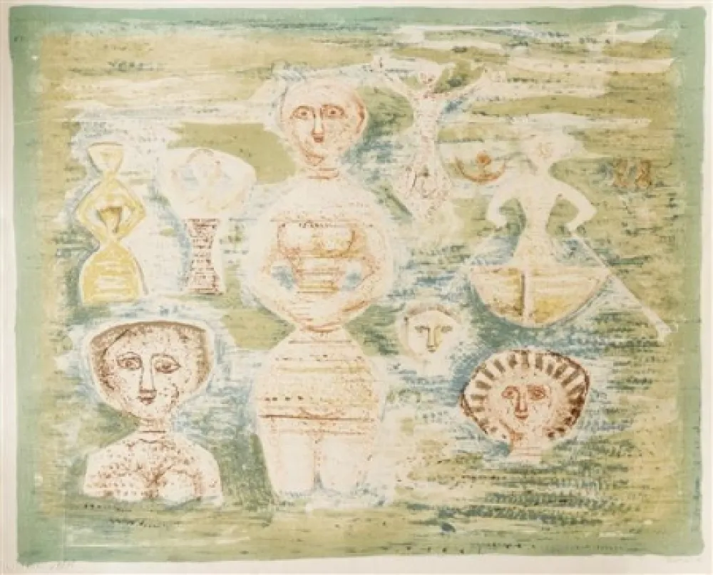Lithograph Campigli - Le Bagnanti