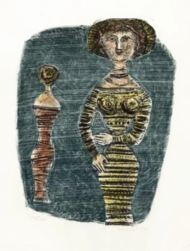 Lithograph Campigli - Le passeggiatric