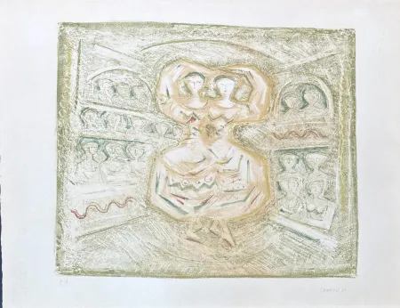 Lithograph Campigli - Massimo Campigli (1895–1971) - Danzatrici - lithograph on paper - 1965
