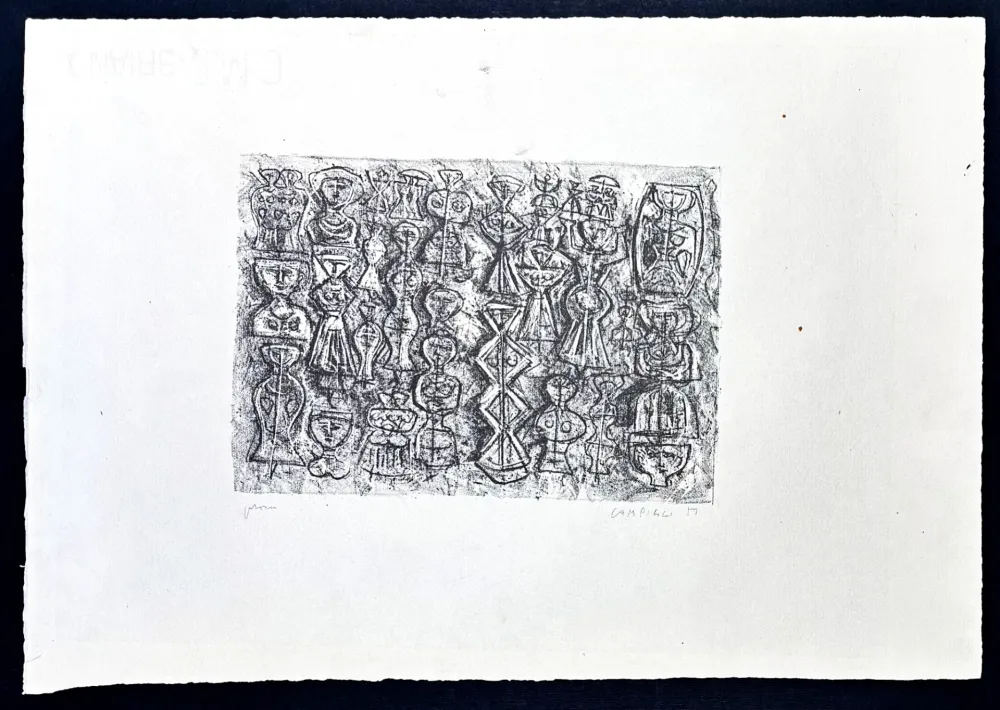 Lithograph Campigli - Massimo Campigli (1895–1971) – Follia di donne – Lithograph on Fabriano paper – 1959