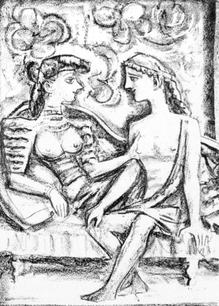 Lithograph Campigli - Seduzione