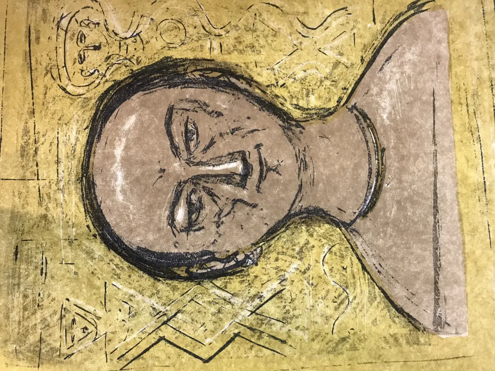 Lithograph Campigli - Selbstbildnis