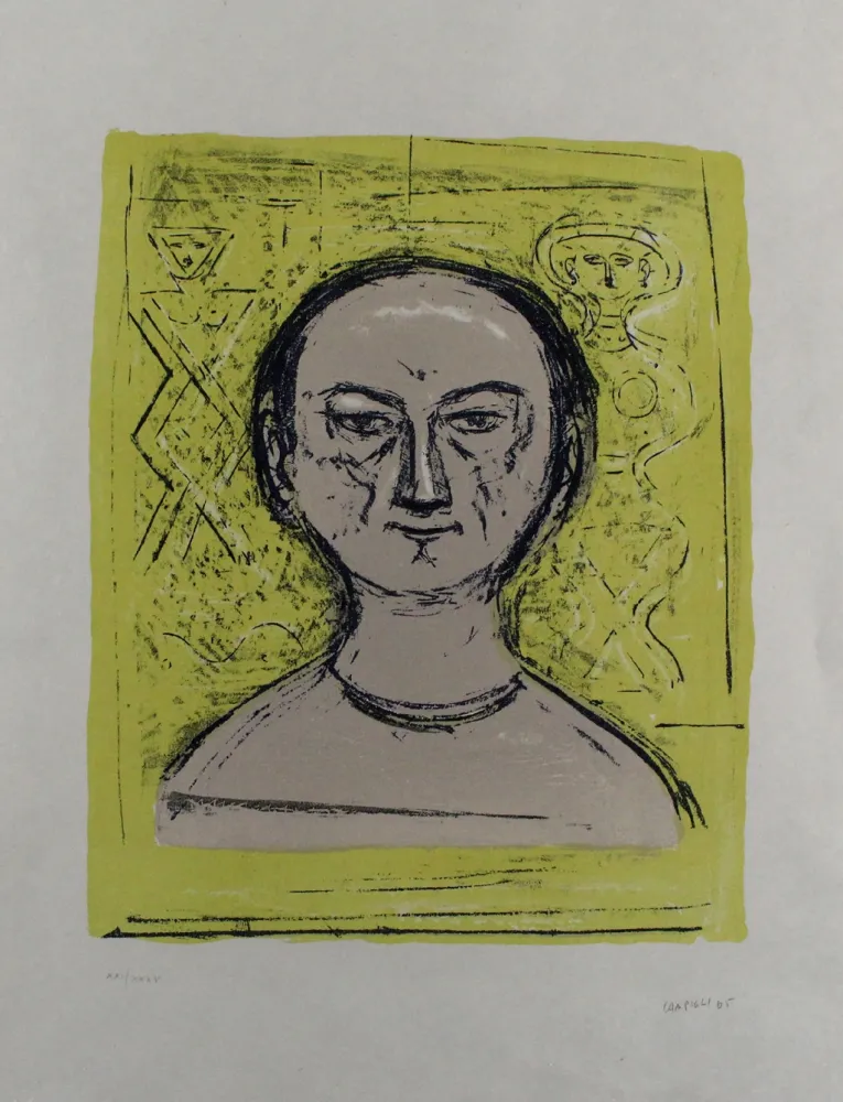 Lithograph Campigli - Selbstbildnis / Self-Portrait