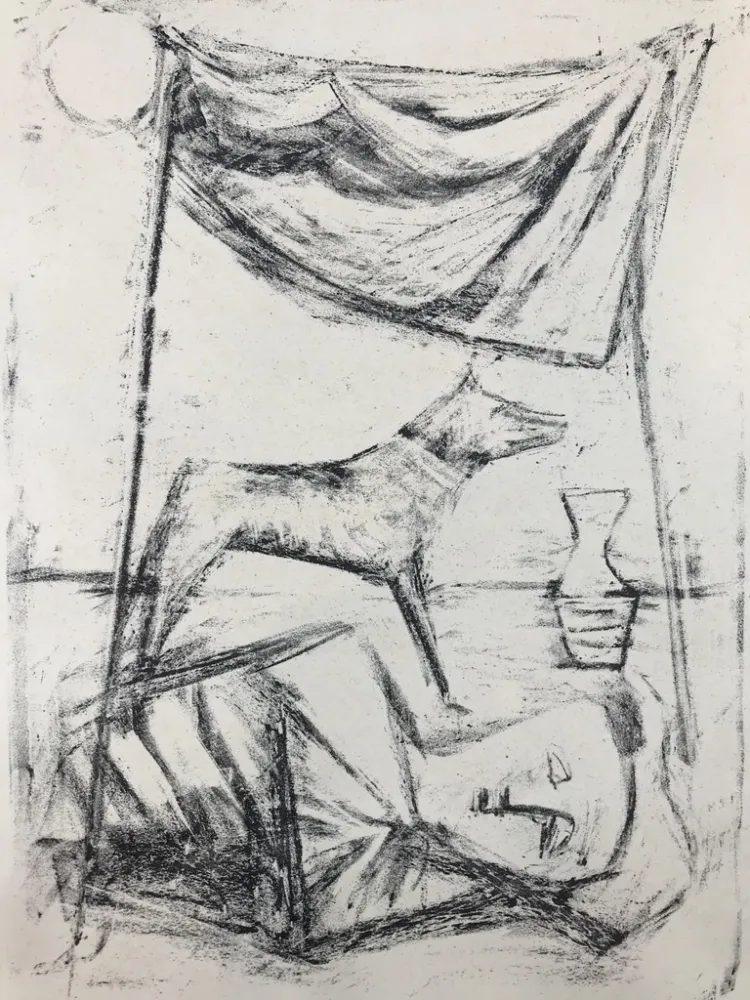 Lithograph Campigli - SOTTO LA TENDA