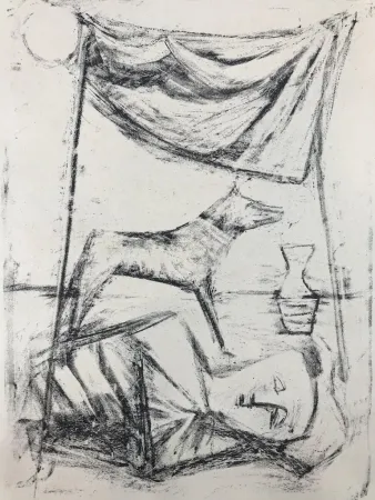 Lithograph Campigli - SOTTO LA TENDA