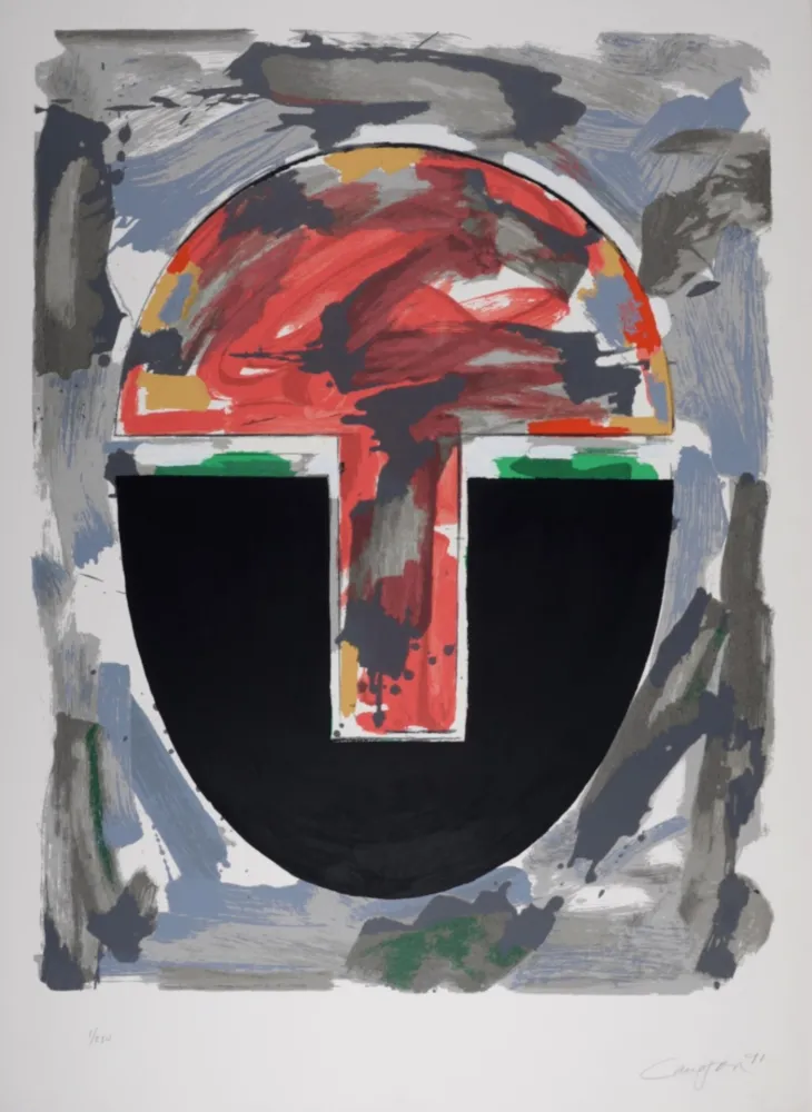 Screenprint Canogar - Composition