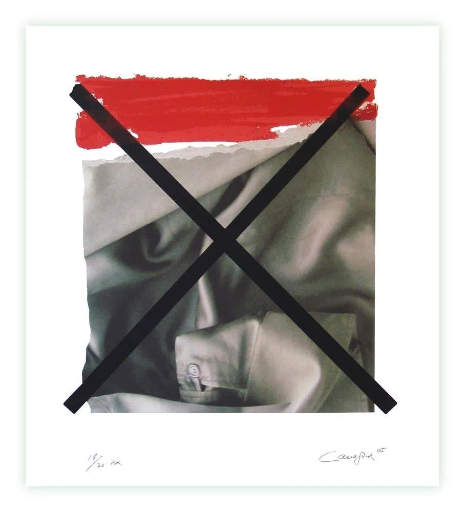 Screenprint Canogar - Don Quijote y los molinos