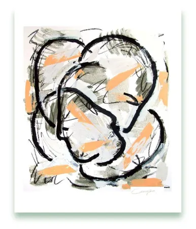 Etching Canogar - Escena urbana