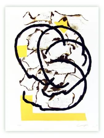 Etching Canogar - Escena urbana (sin título)