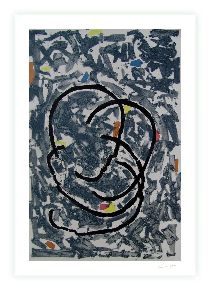 Etching Canogar - Escena urbana V-3-90