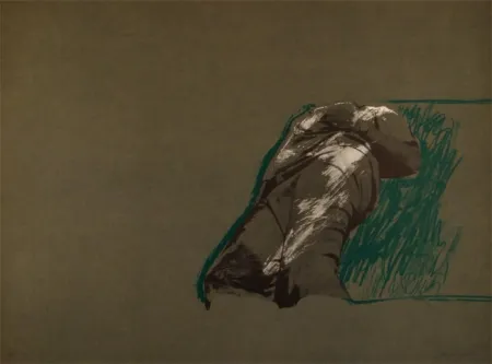 Lithograph Canogar - Figura sobre la Hierba