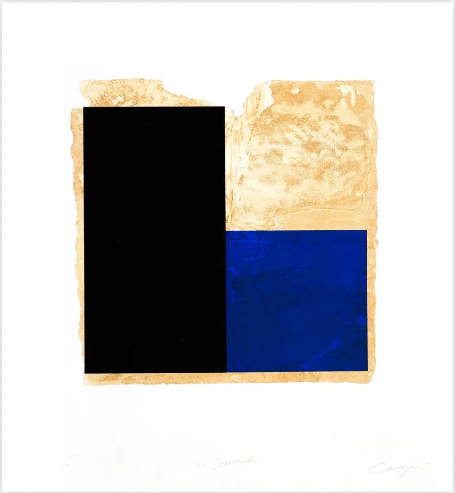 Engraving Canogar - La Bienvenida (azul)