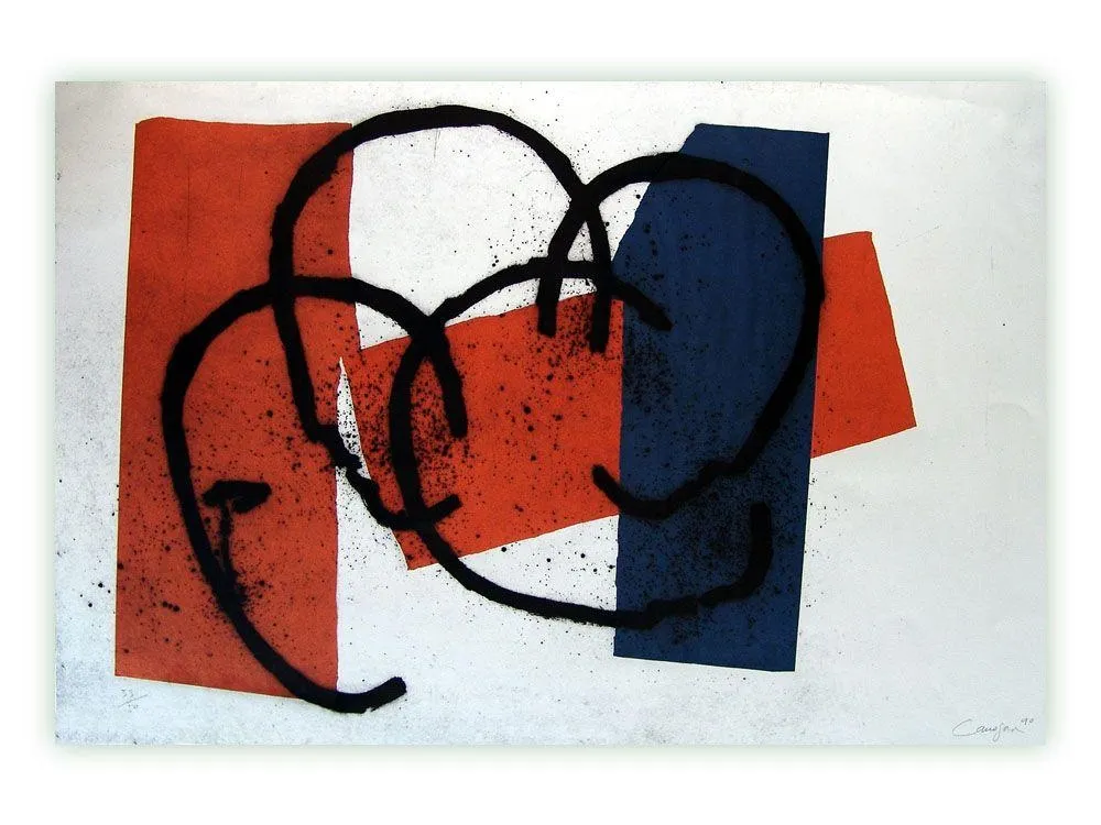 Etching Canogar - Serie constructivista n-3-90