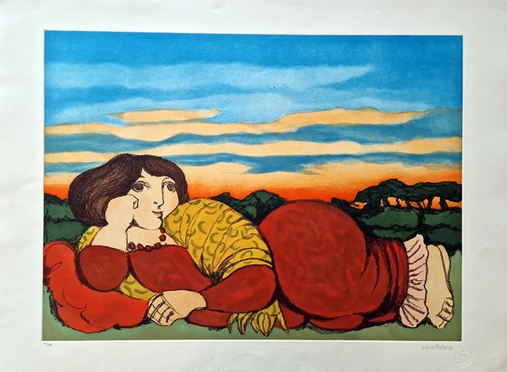 Engraving Cantatore - Odalisca