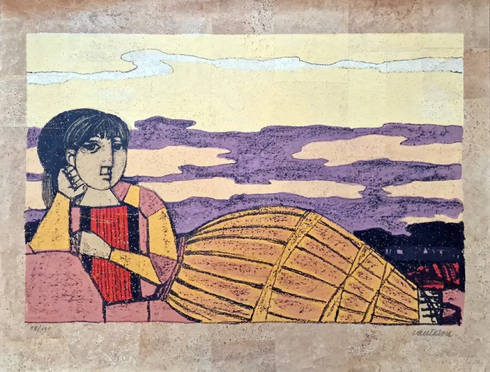 Lithograph Cantatore - Odalisca