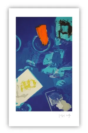 Etching Capa - Vertical deep blue