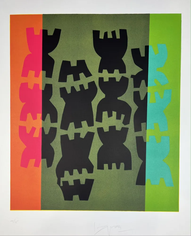 Lithograph Capogrossi - Composizione