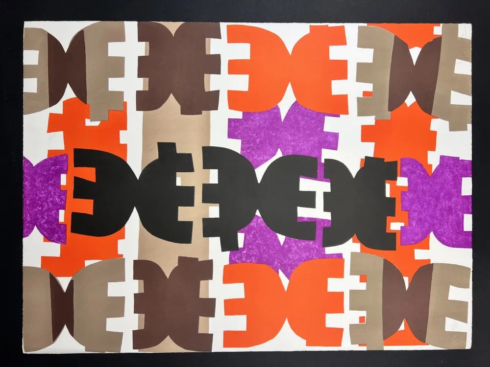 Lithograph Capogrossi - Composizione