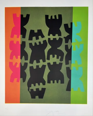 Lithograph Capogrossi - Composizione