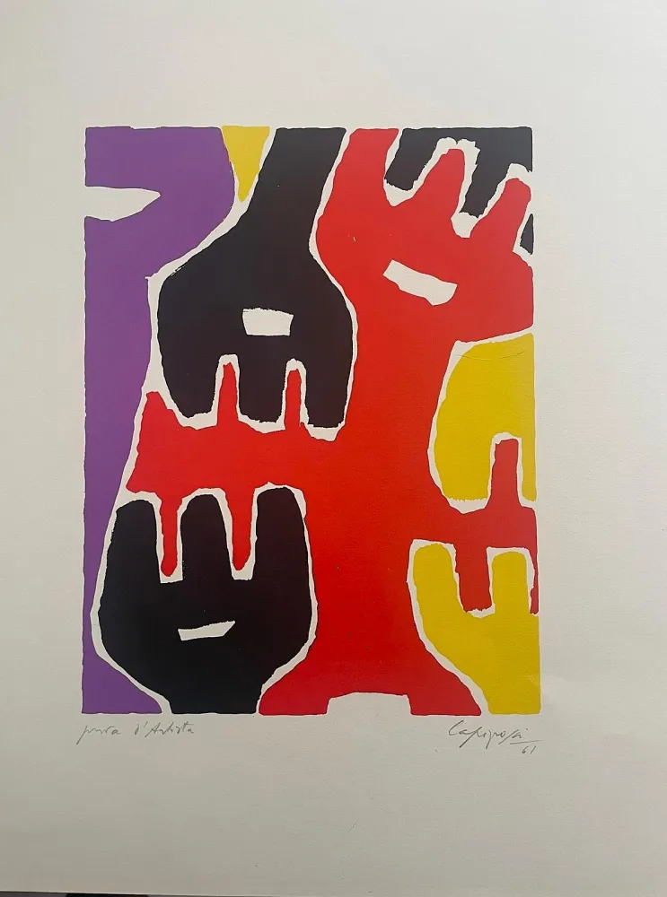 Lithograph Capogrossi - Composizione per XX Siecle