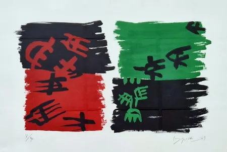 Lithograph Capogrossi - Litografia 1969