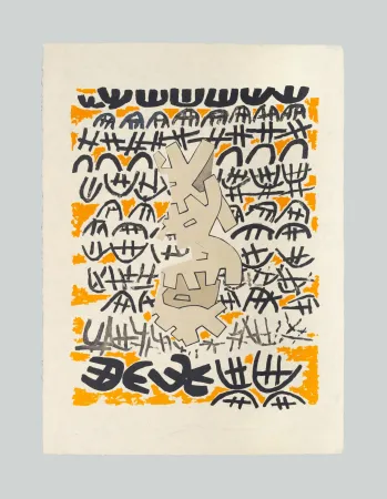 Lithograph Capogrossi - Opale 4