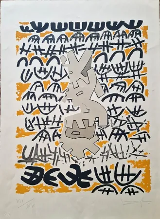 Lithograph Capogrossi - Opale 4