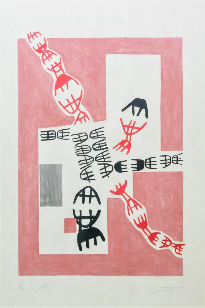 Lithograph Capogrossi - Opale 7