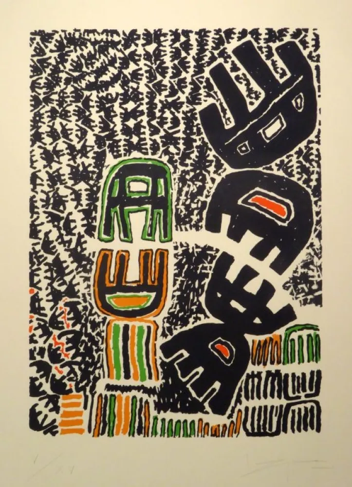 Lithograph Capogrossi - Opale Nr. 9