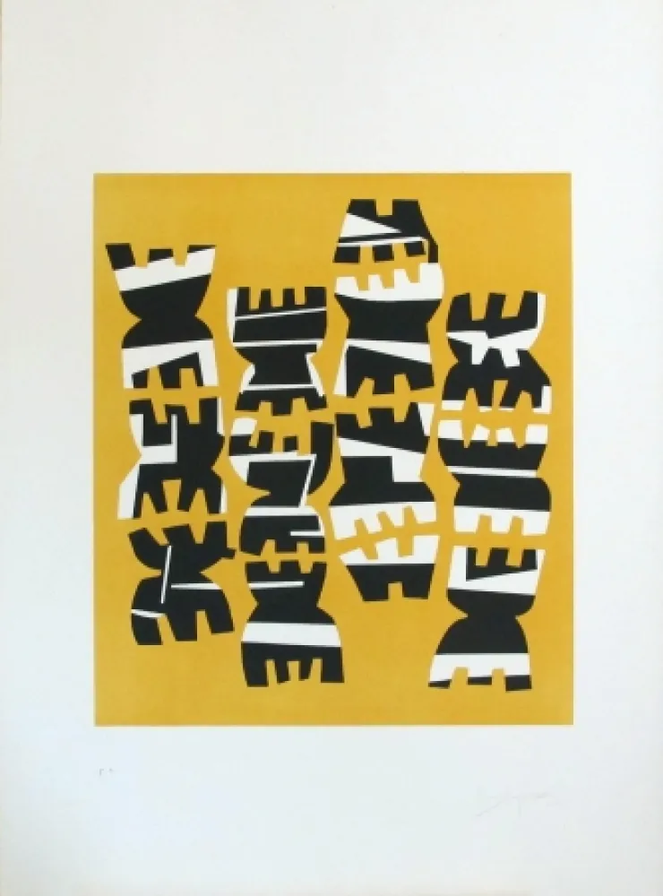 Lithograph Capogrossi - Quarzo n°8