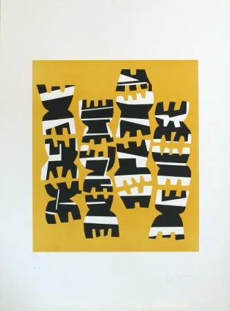 Lithograph Capogrossi - Quarzo n°8