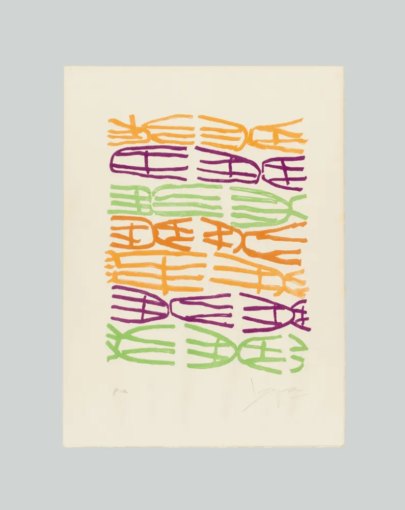 Lithograph Capogrossi - Quatrain