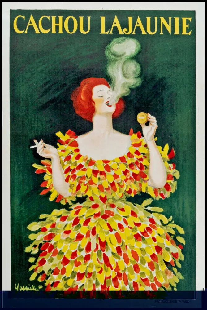 Lithograph Cappiello - CACHOU LAJAUNIE