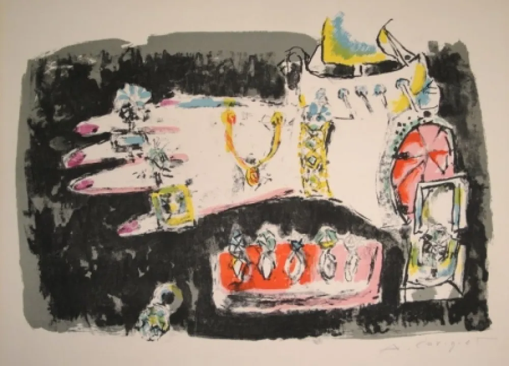 Lithograph Carigiet - Les Bijoux