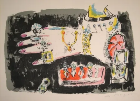 Lithograph Carigiet - Les Bijoux